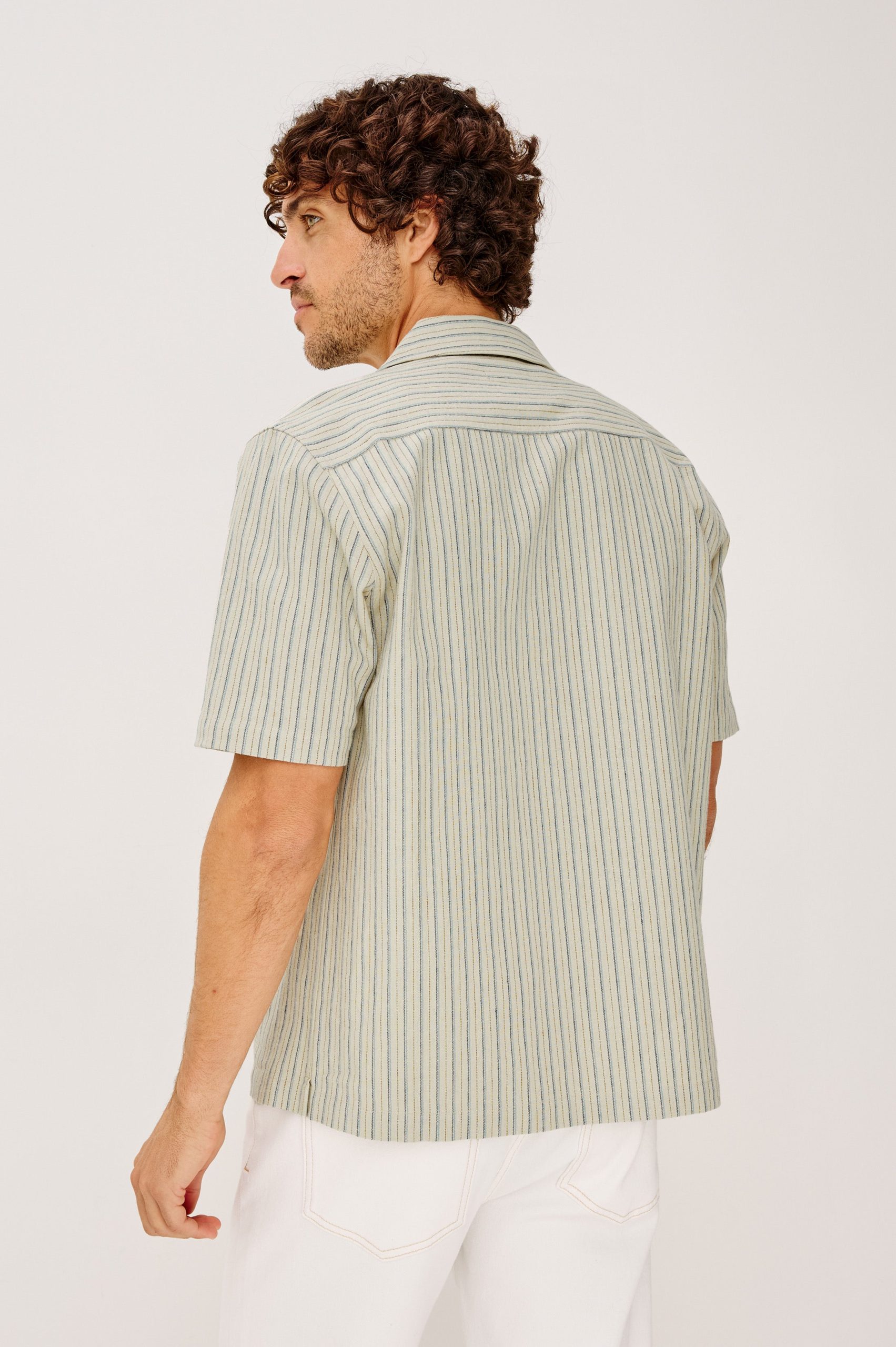 ELY SHIRT - ECRU MULTI STRIPE - Image 5