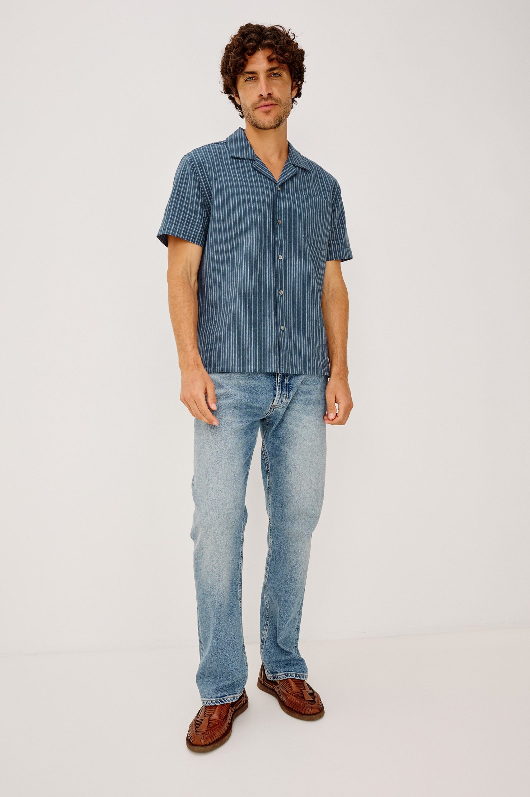 ELY SHIRT - NAVY MULTI STRIPE - Image 3