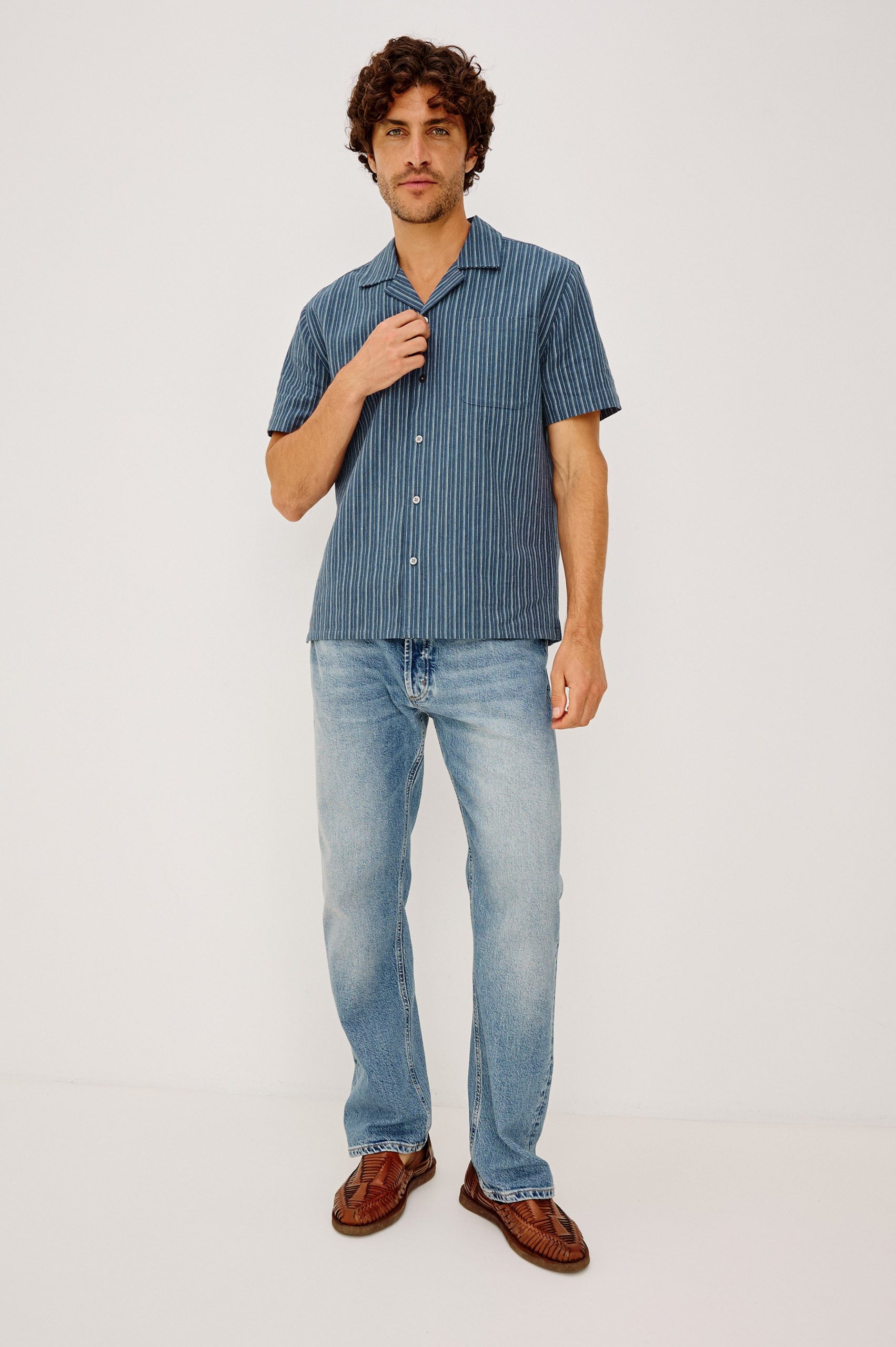 ELY SHIRT - NAVY MULTI STRIPE - Image 4