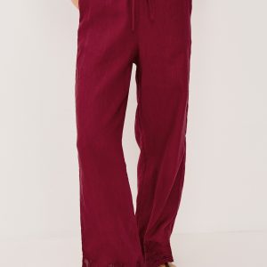 EMMIE PANT - BERRY HIBISCUS EMBROIDERY