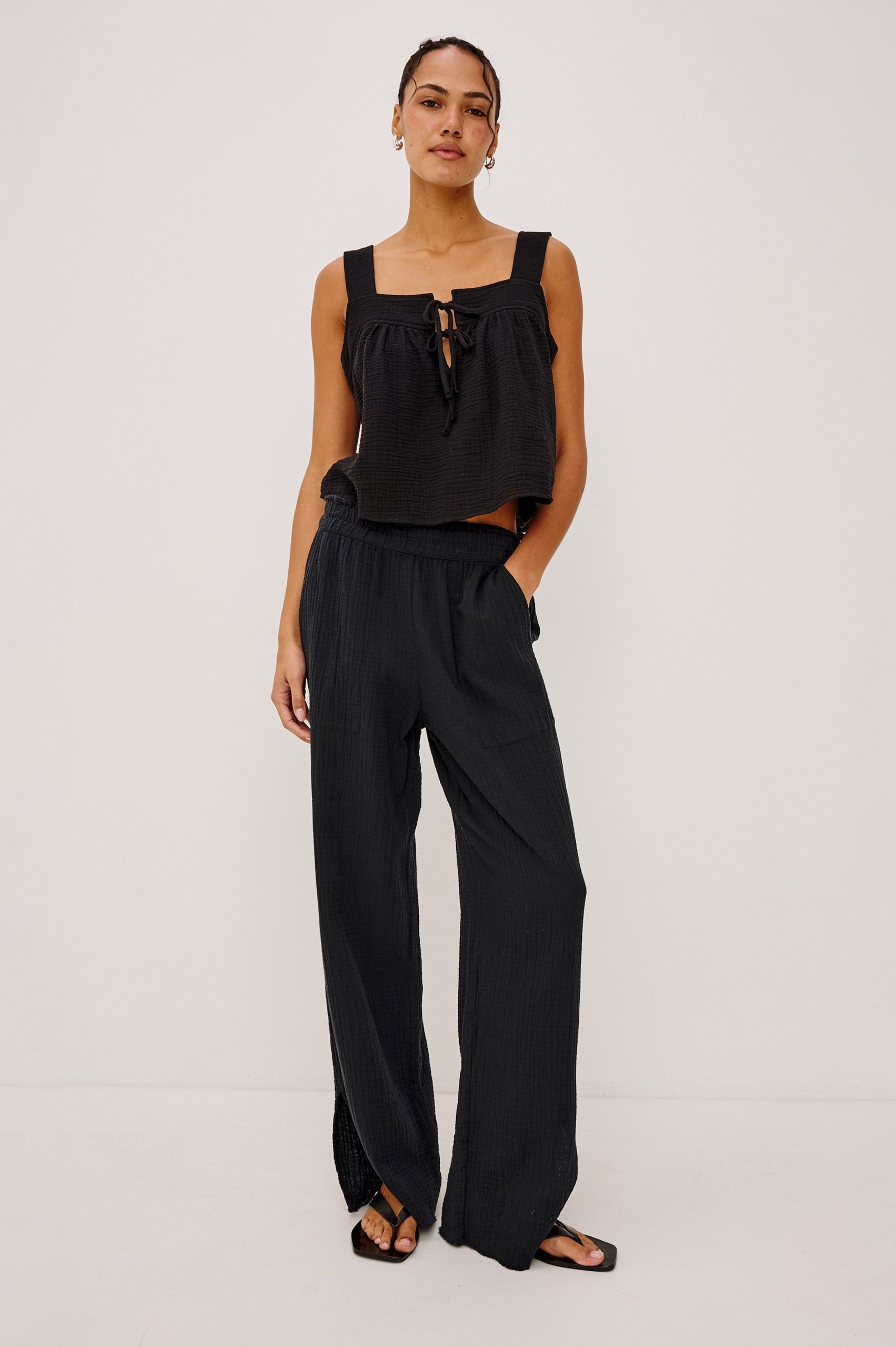 ENYA TOP - BLACK GAUZE - Image 3