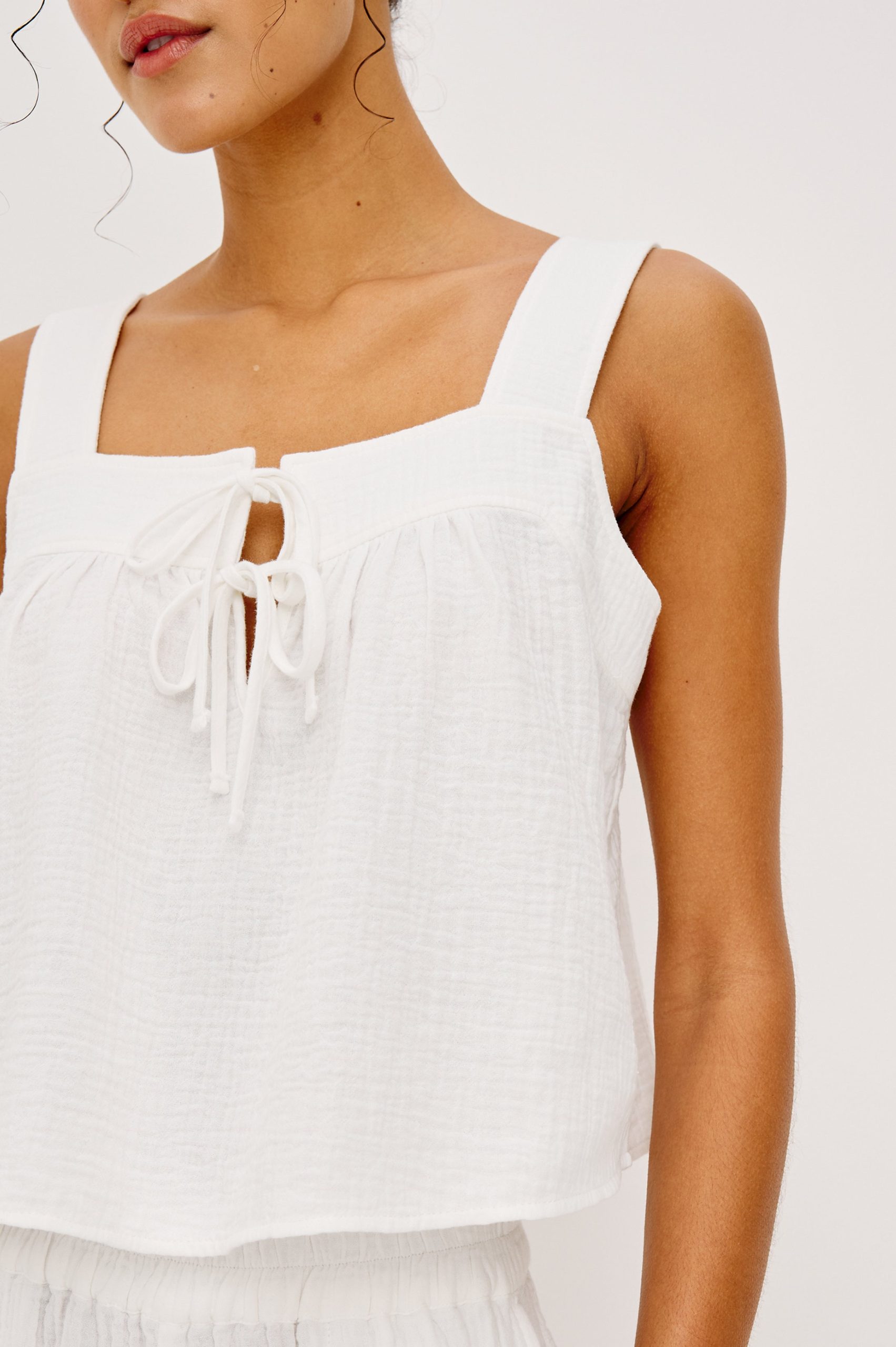 ENYA TOP - WHITE GAUZE - Image 2