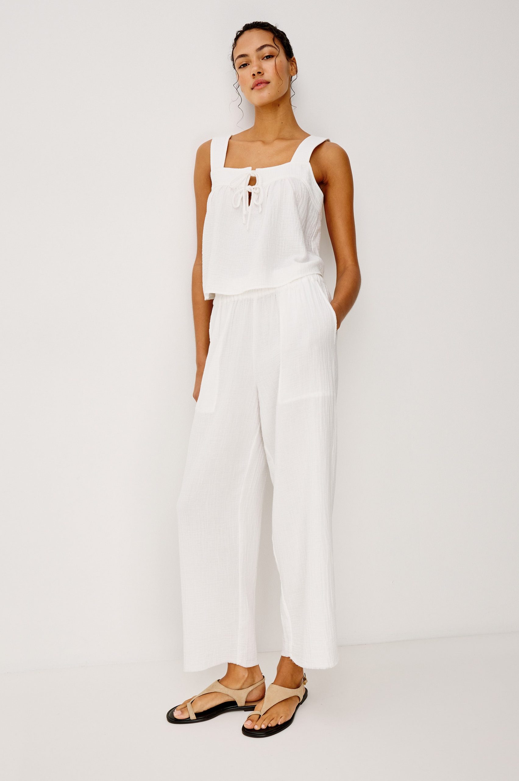 ENYA TOP - WHITE GAUZE - Image 3
