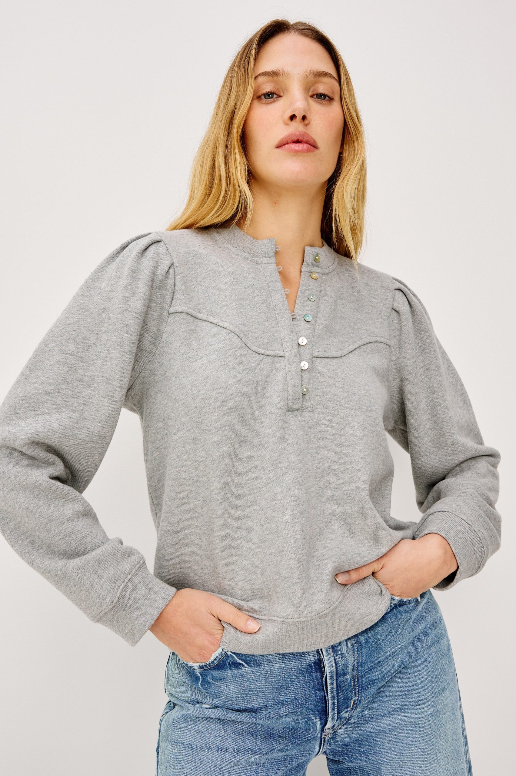 ERLA SWEATSHIRT - HEATHER GREY - Image 4