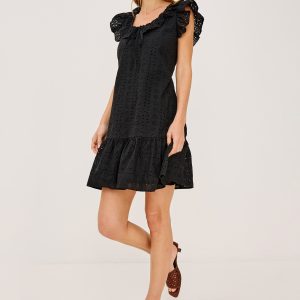 ESSIE DRESS - BLACK EYELET