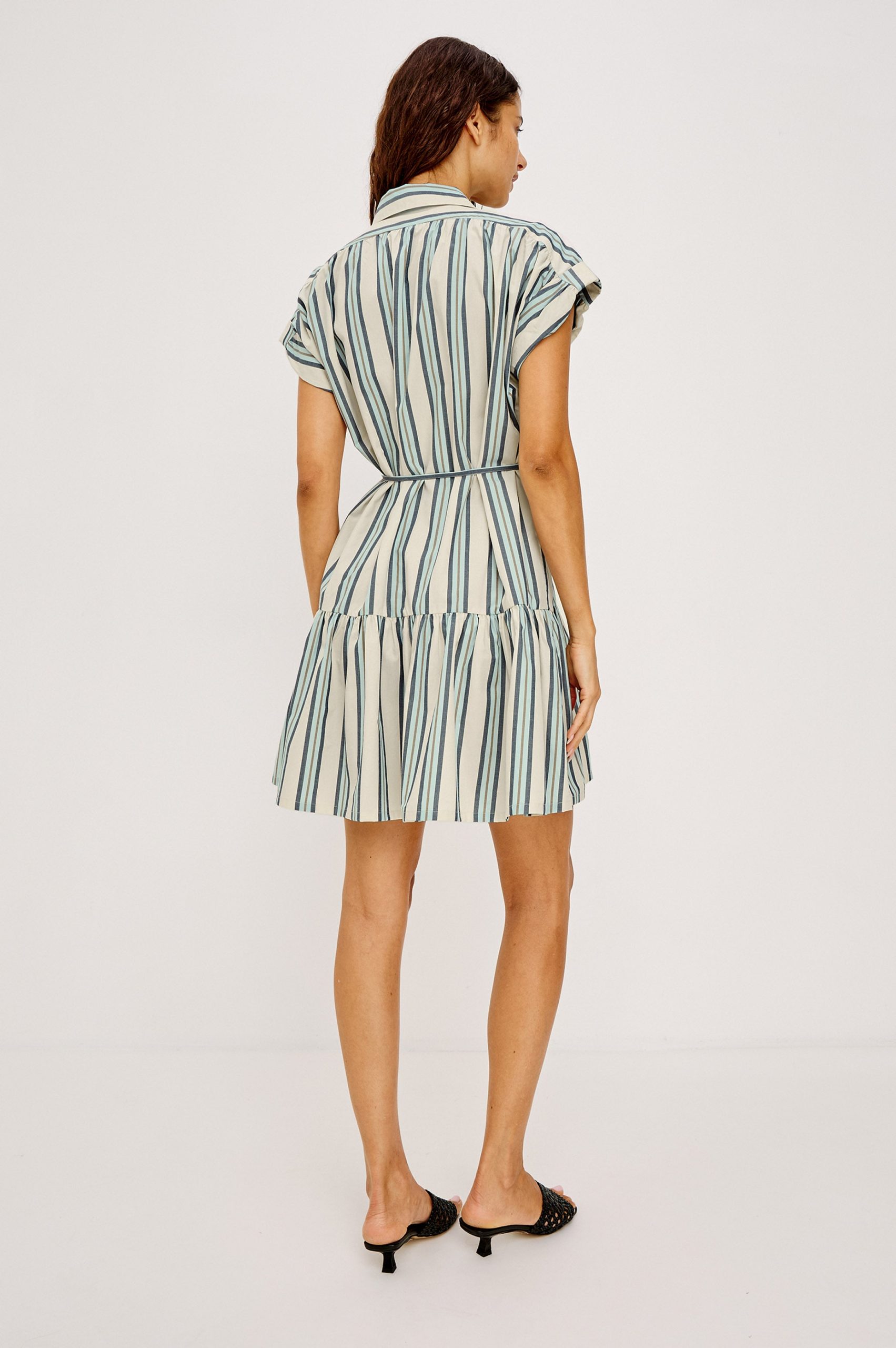 EVALINE DRESS - MARSALA STRIPE - Image 4