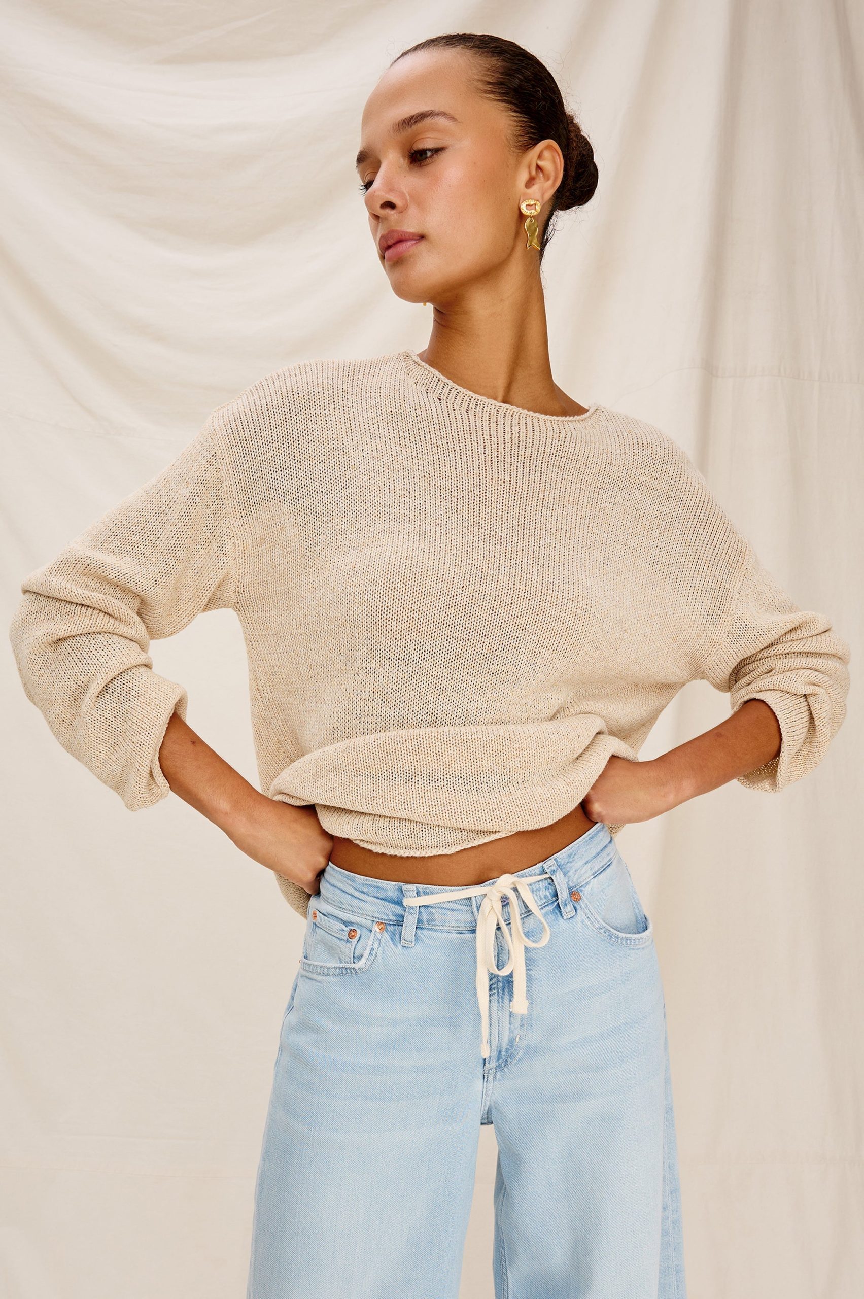 EVANGELINE SWEATER - NATURAL - Image 8