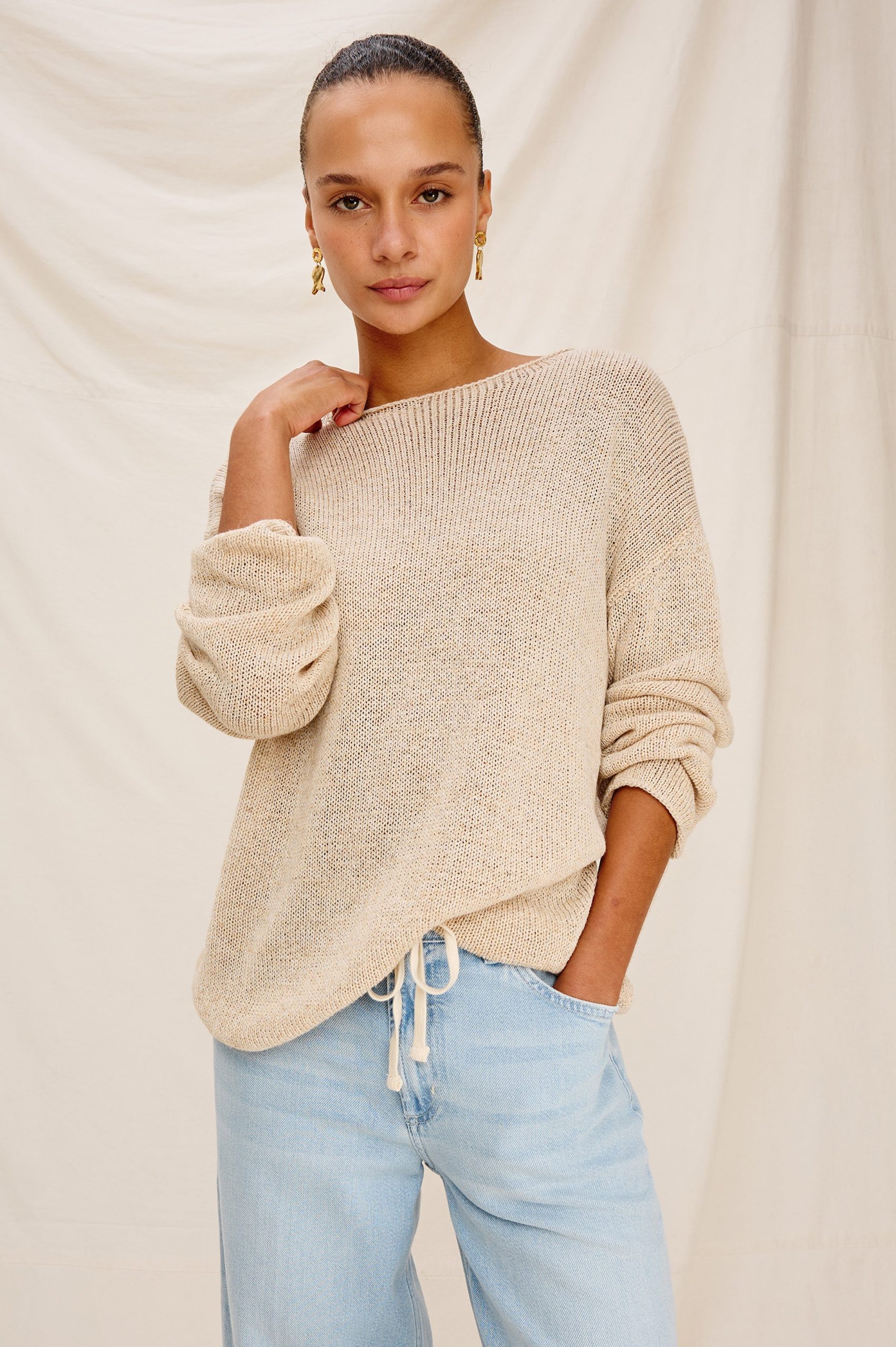 EVANGELINE SWEATER - NATURAL - Image 7
