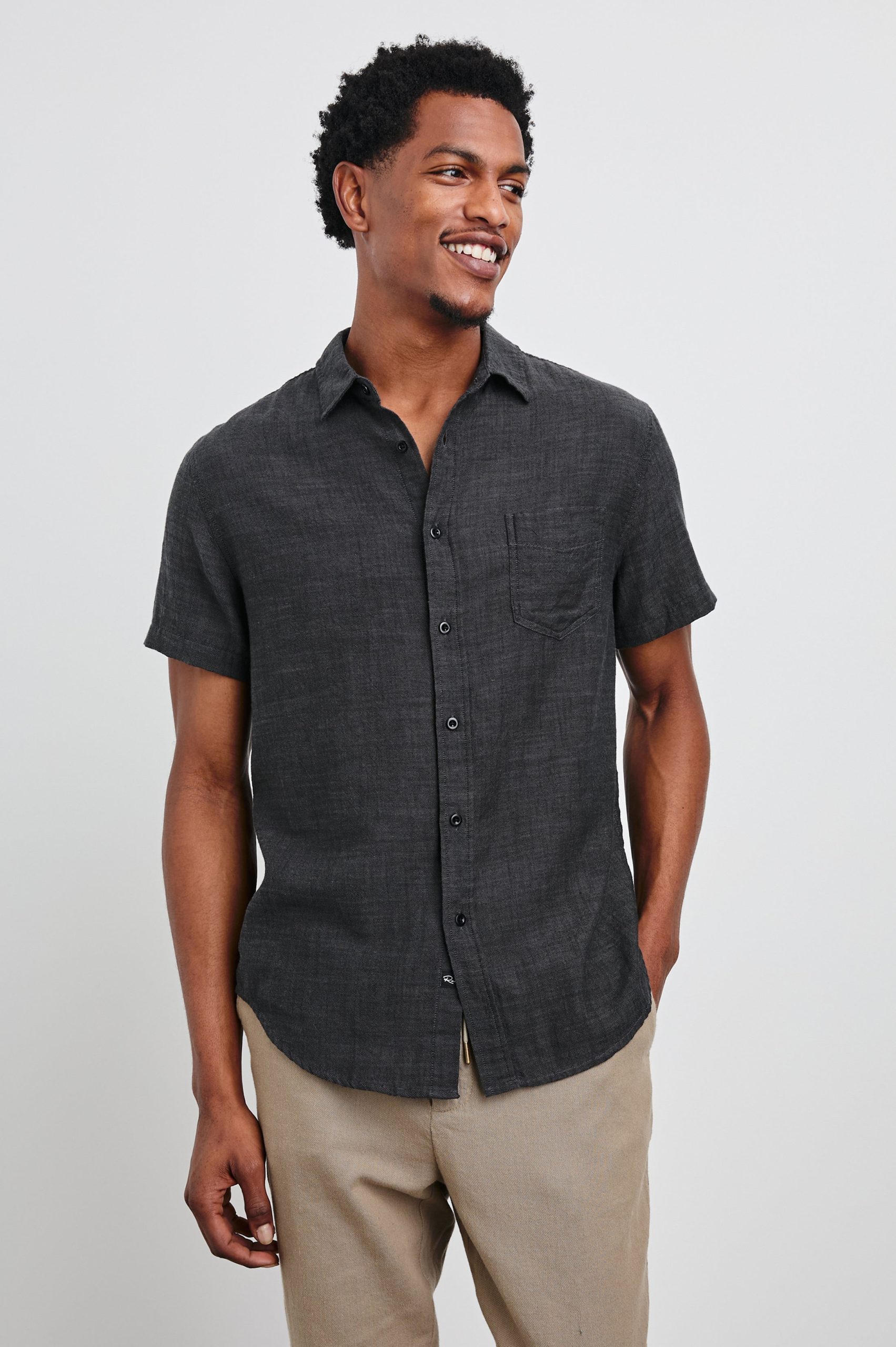 FAIRFAX SHIRT - BLACK CHAMBRAY - Image 5