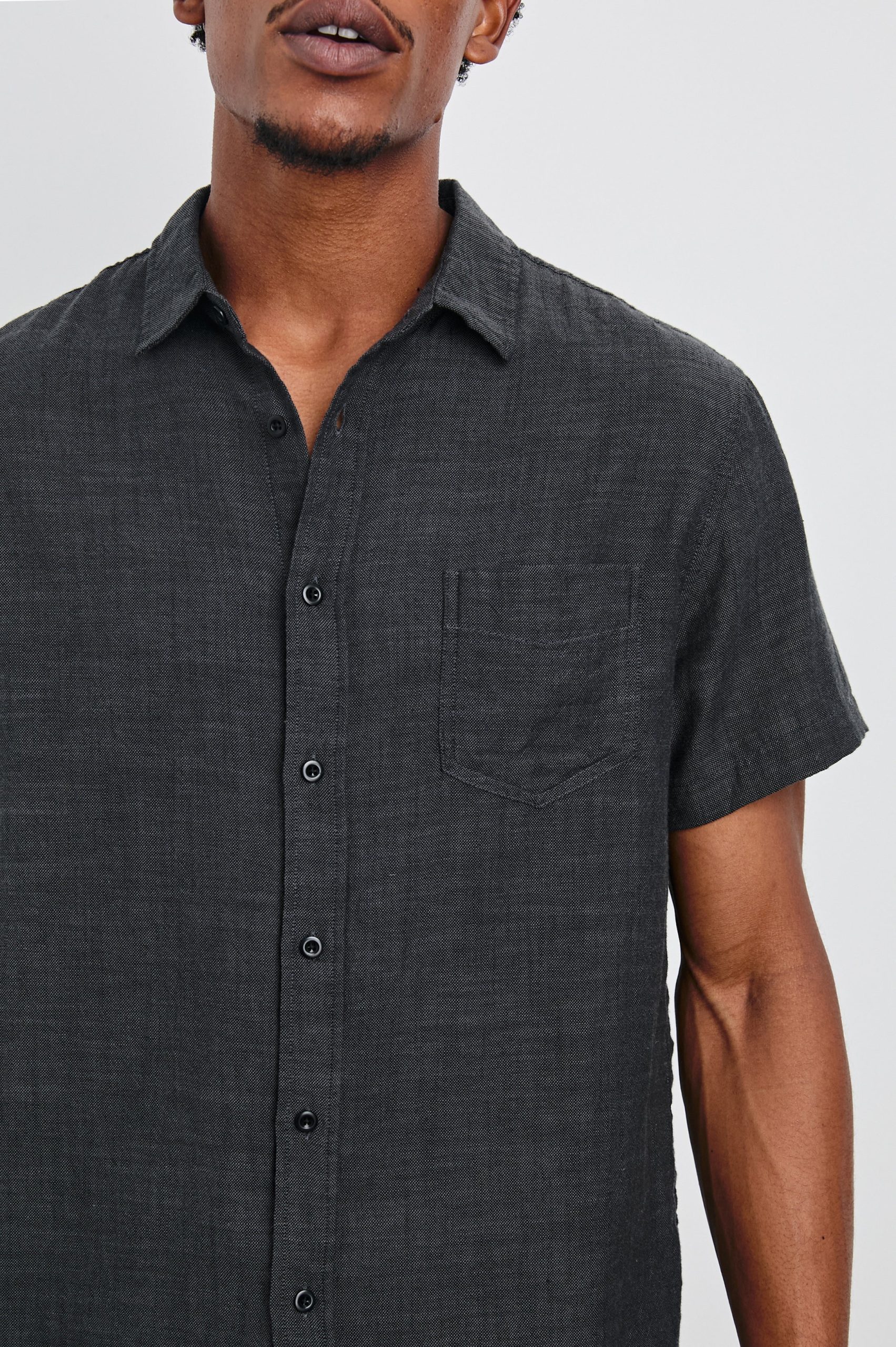 FAIRFAX SHIRT - BLACK CHAMBRAY - Image 2