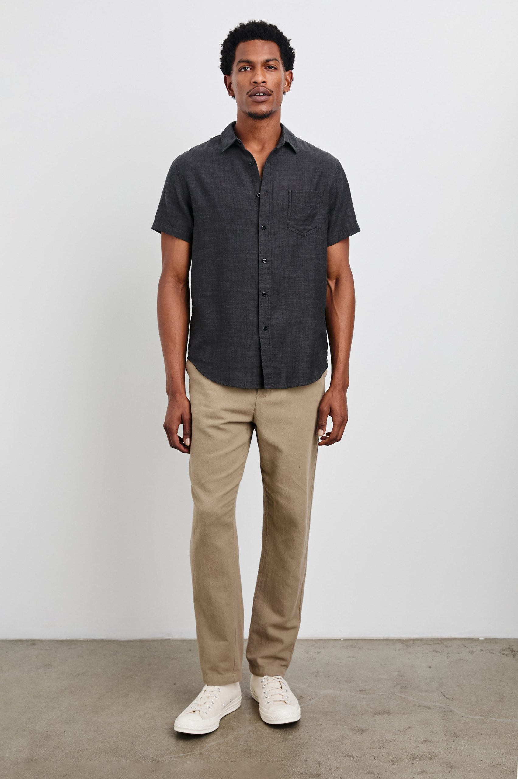 FAIRFAX SHIRT - BLACK CHAMBRAY - Image 4
