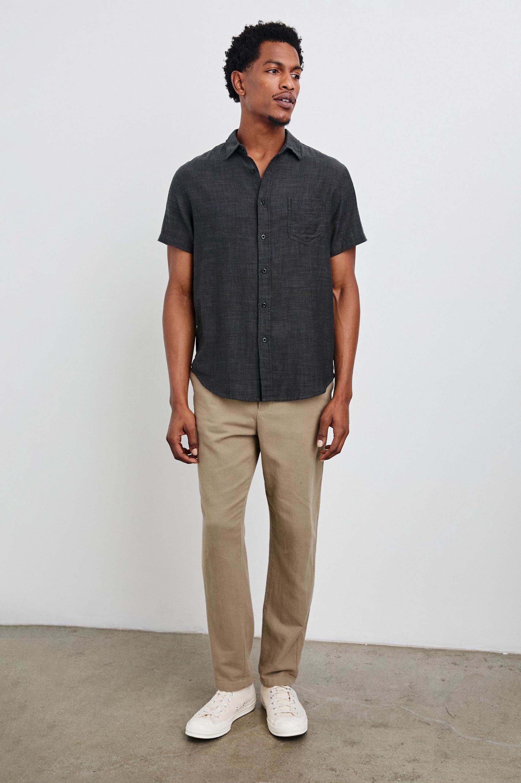 FAIRFAX SHIRT - BLACK CHAMBRAY - Image 3