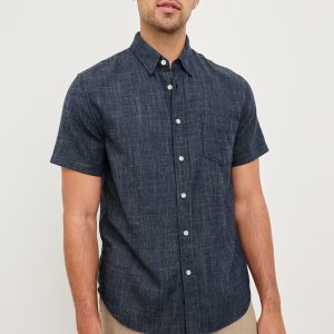 FAIRFAX SHIRT - NAVY ETCH