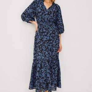 FELICIA DRESS - MIDNIGHT SILHOUETTE FLORAL