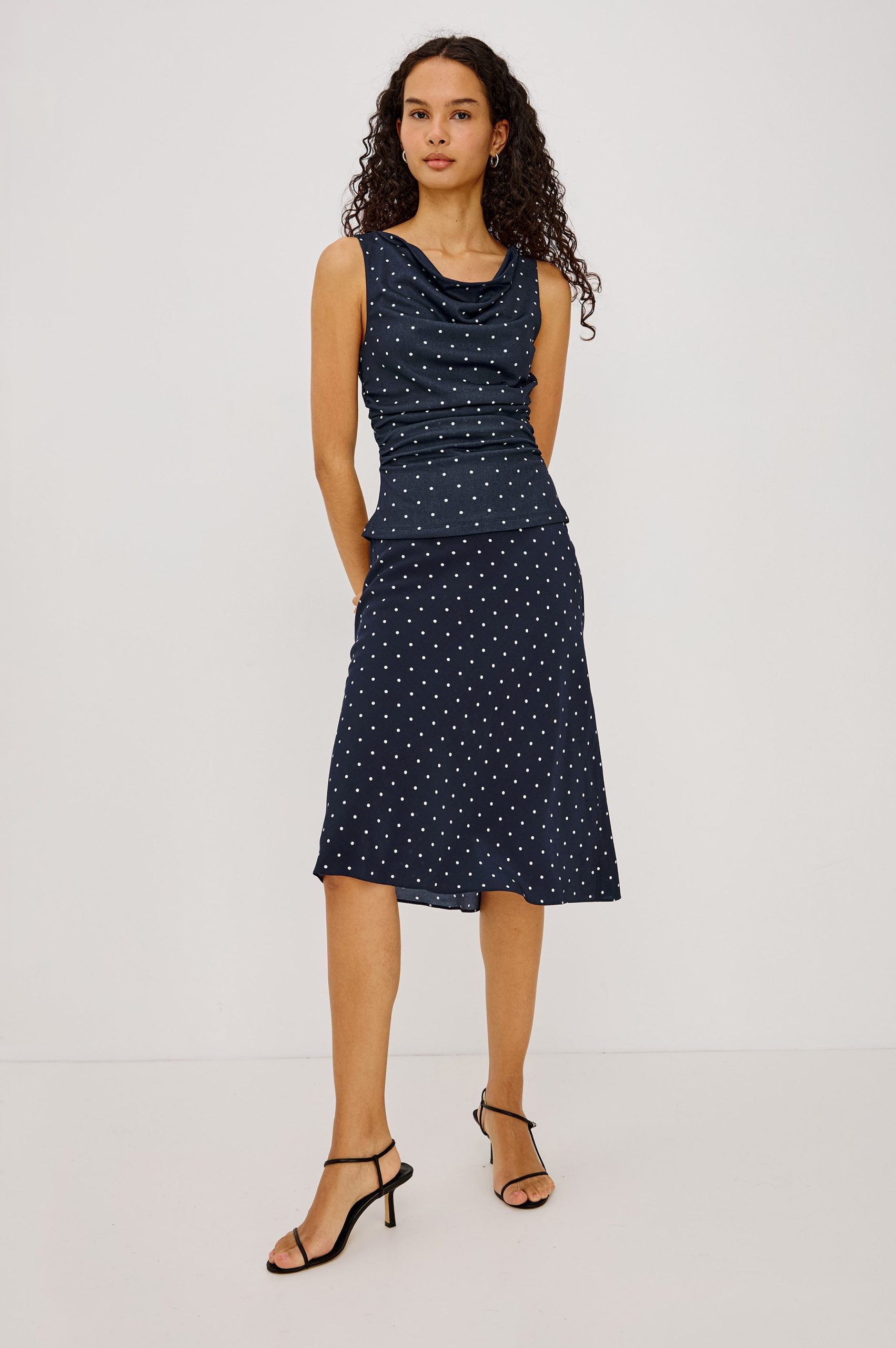 FETE TOP - NAVY POLKA DOTS - Image 3