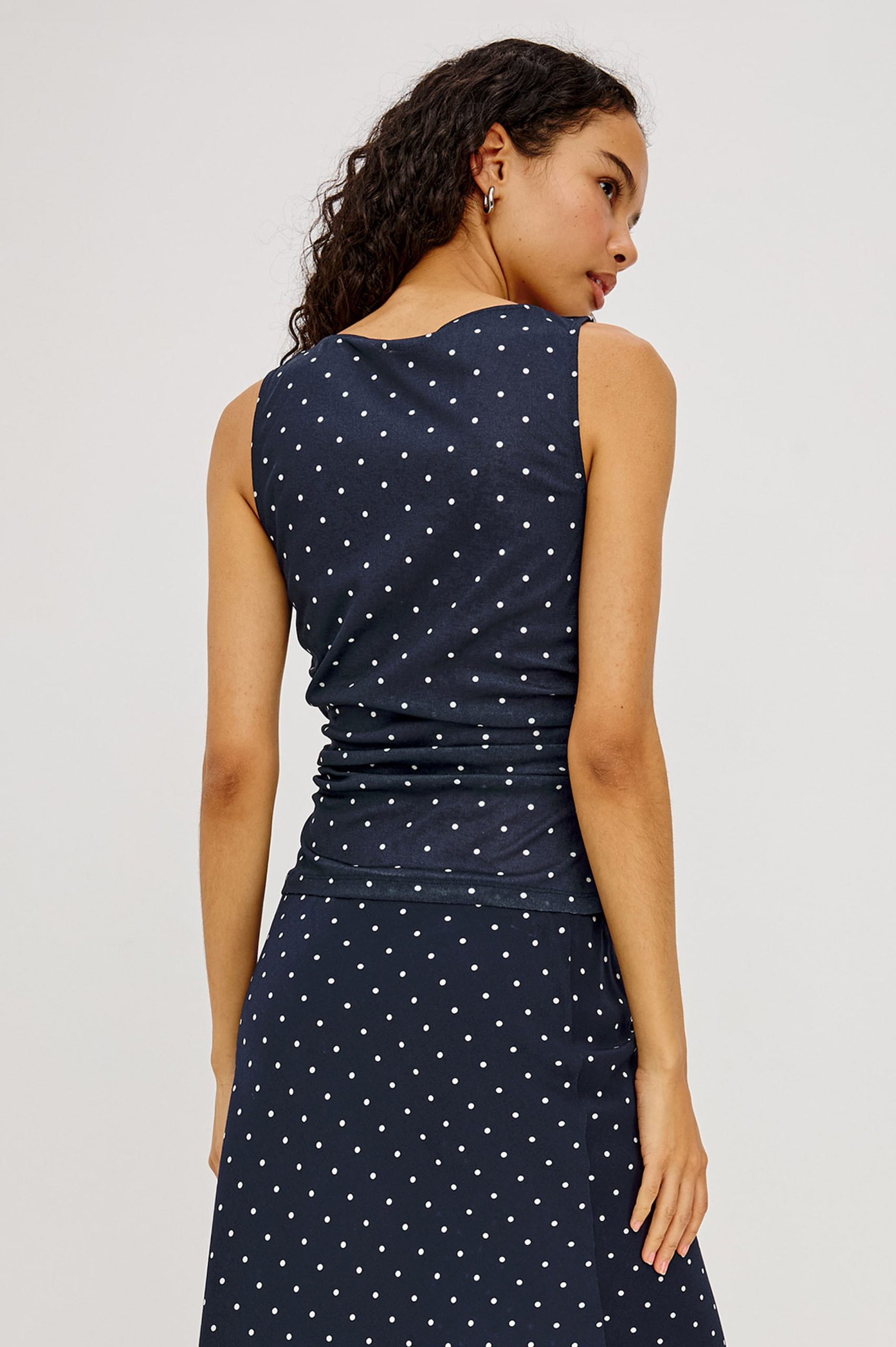 FETE TOP - NAVY POLKA DOTS - Image 4
