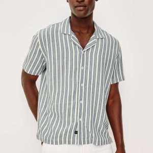 FIELDER SHIRT - MARINE WHITE STRIPE