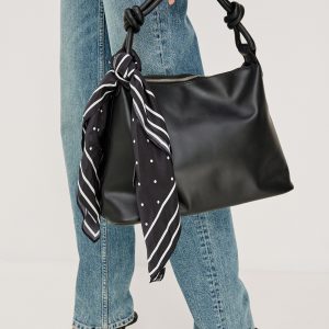 SIENA HOBO BAG - BLACK LEATHER