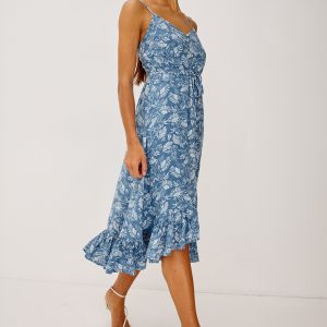 FRIDA DRESS - BLUE CASSIA