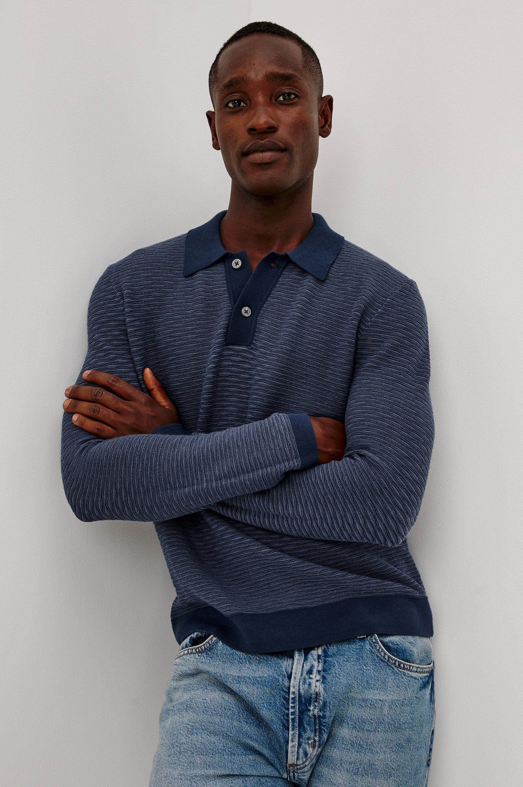 FULTON SWEATER - NAVY WAVE - Image 3