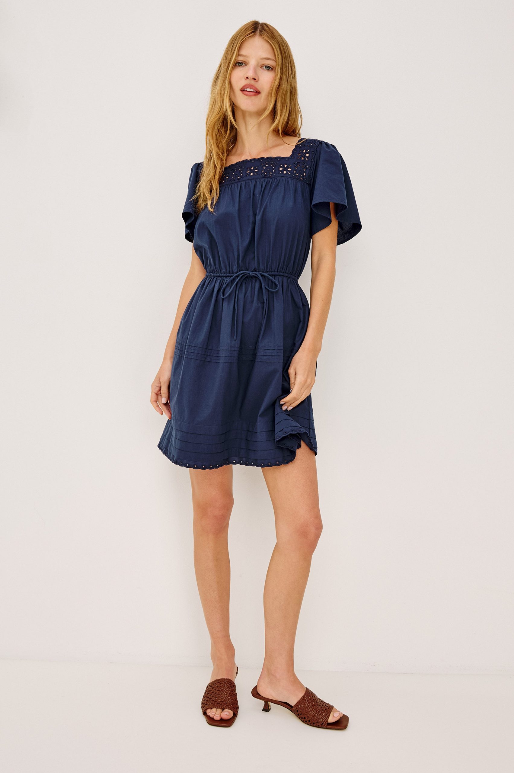 GALE DRESS - NAVY - Image 4