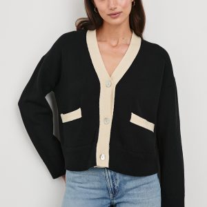 GENEVA CARDIGAN - BLACK IVORY
