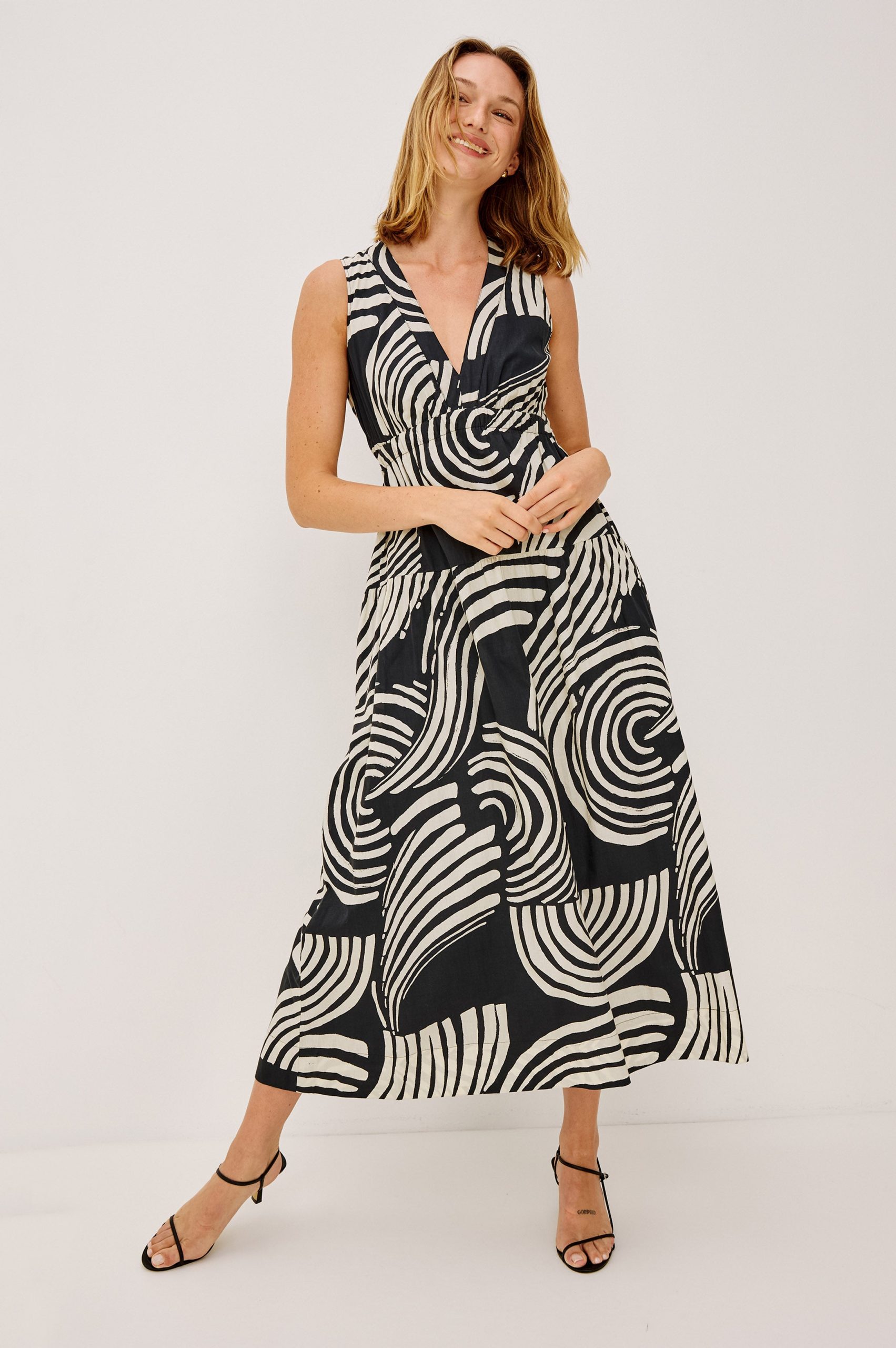 GENEVIEVE DRESS - ONYX WAVES - Image 3