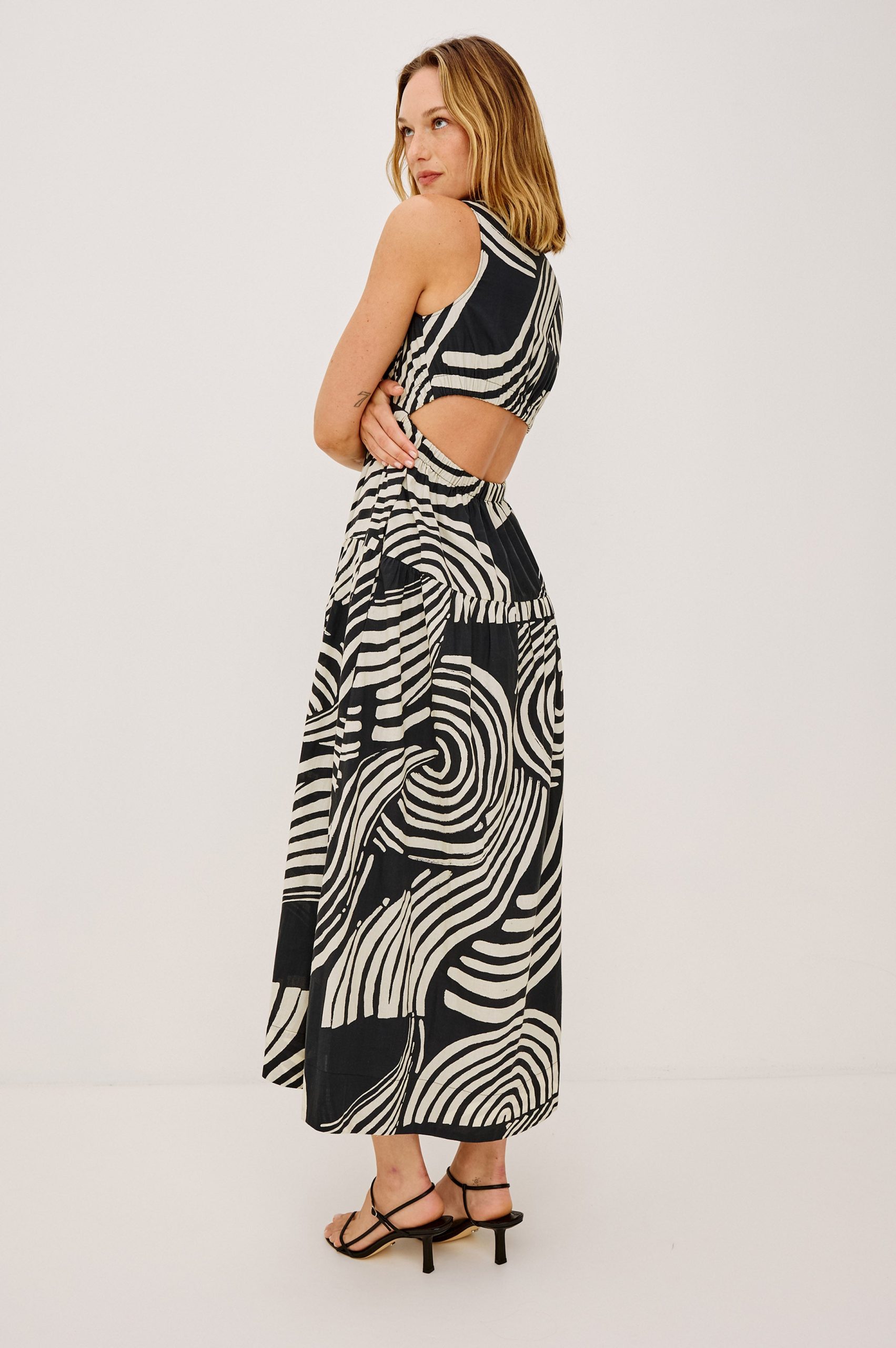 GENEVIEVE DRESS - ONYX WAVES
