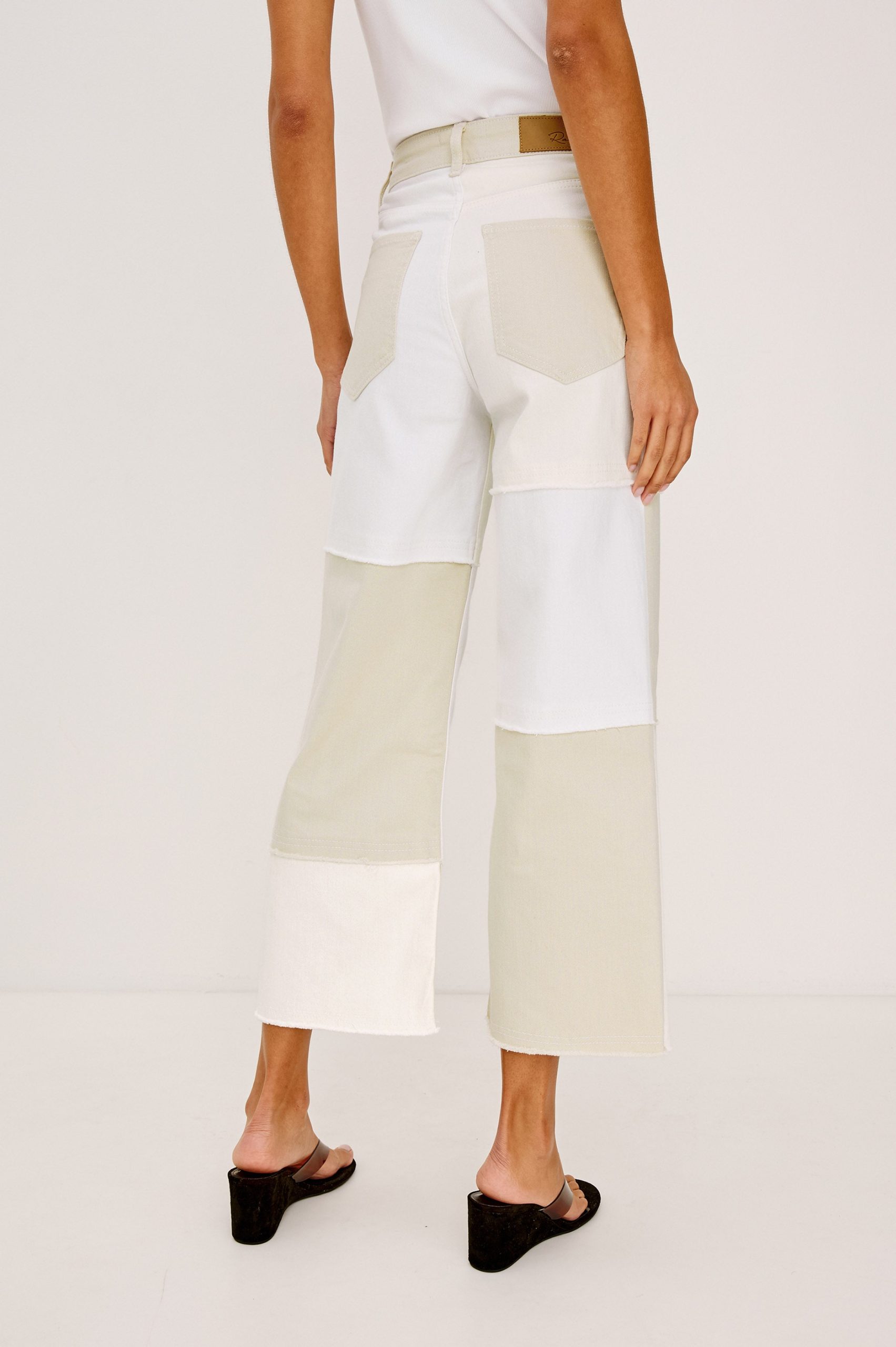 GETTY CROP WIDE LEG - ECRU PATCHWORK - Image 5