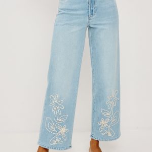 GETTY CROP WIDE LEG - LELANI EMBROIDERED