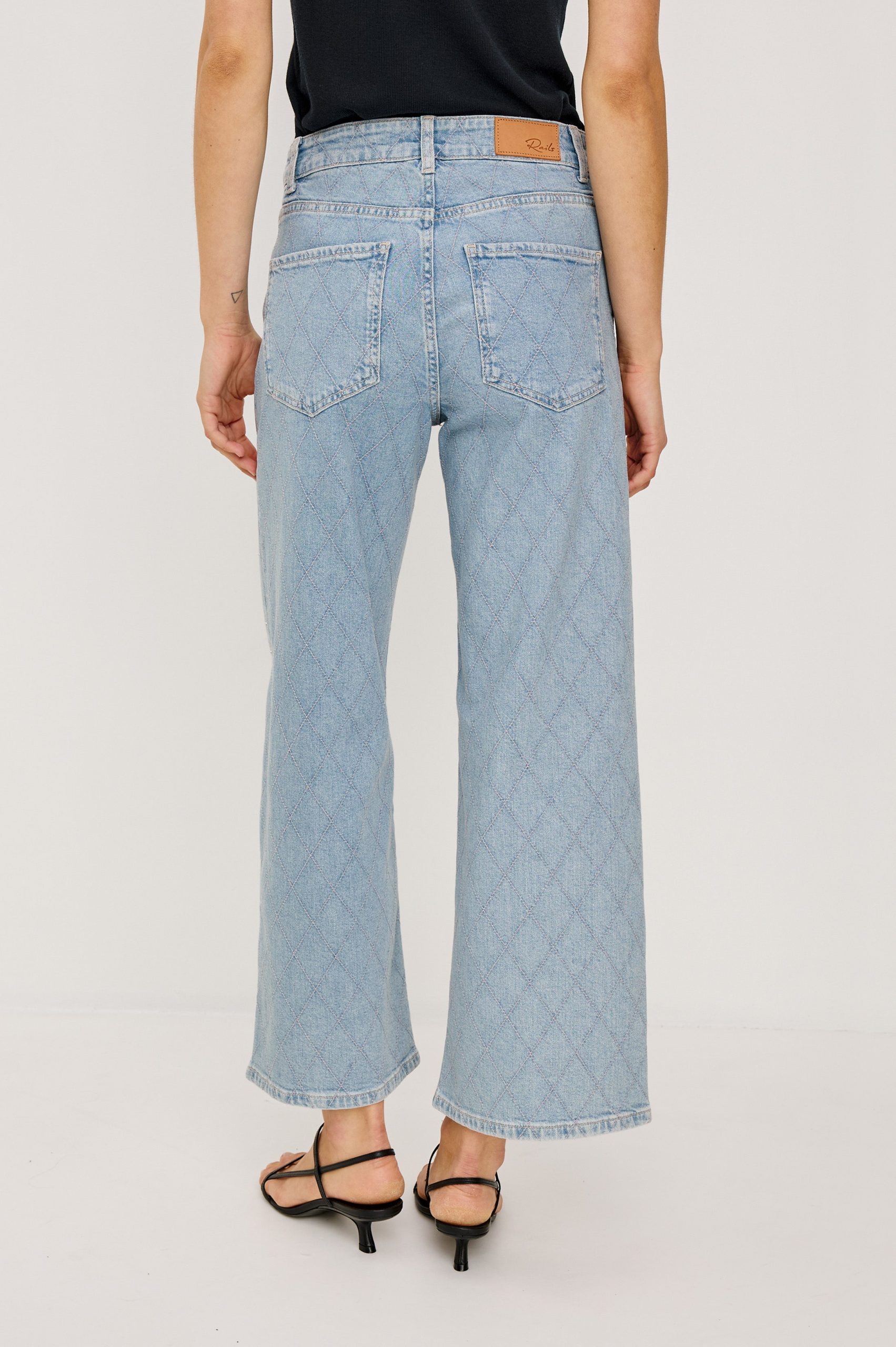 GETTY CROP WIDE LEG - QUILTED STUD - Image 5