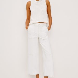 GETTY CROP WIDE LEG - VINTAGE ECRU UTILITY