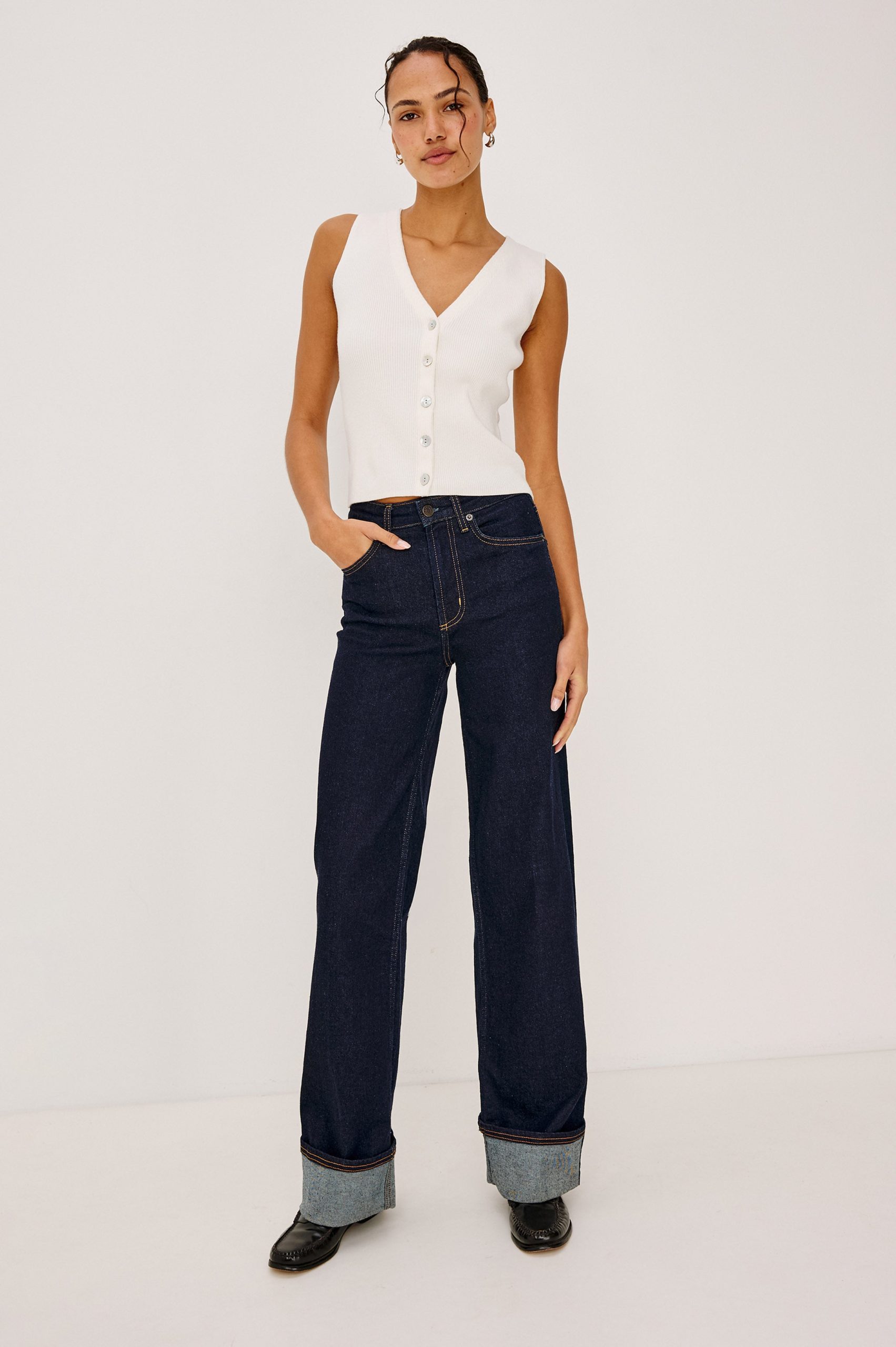 GETTY WIDE LEG - MIDNIGHT BLUES CUFFED - Image 3