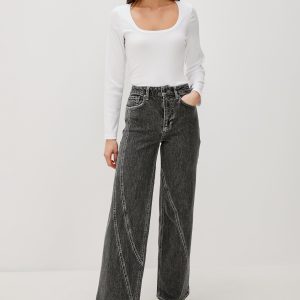 GETTY TWIST SEAM WIDE LEG - WASHED CHARCOAL