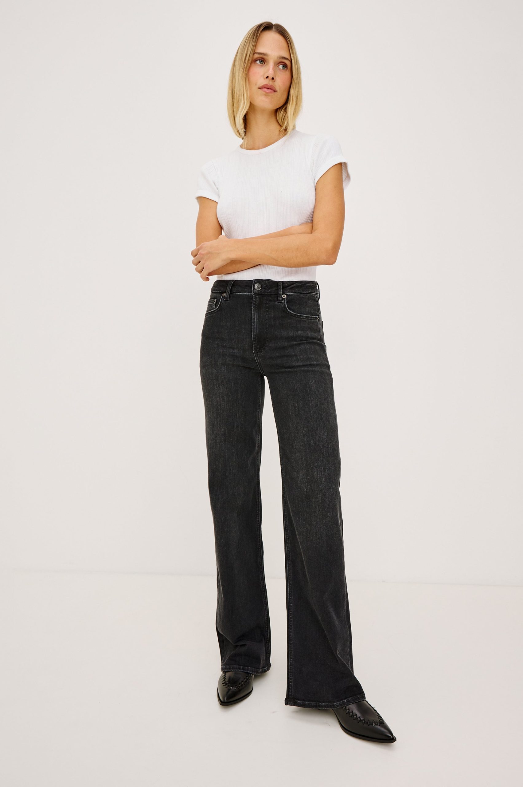 GETTY WIDE LEG - VINTAGE BLACK