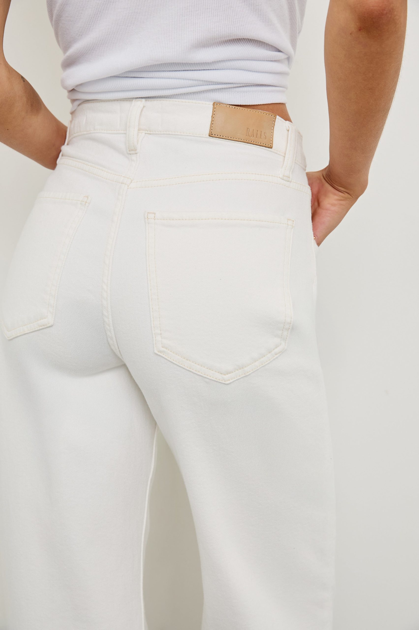 GETTY WIDE LEG - VINTAGE ECRU CUFFED - Image 4