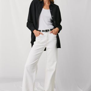 GETTY WIDE LEG - VINTAGE ECRU CUFFED