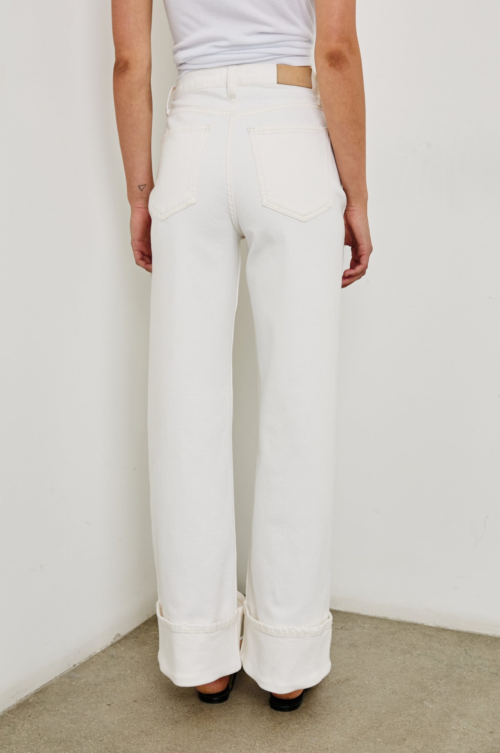 GETTY WIDE LEG - VINTAGE ECRU CUFFED - Image 5