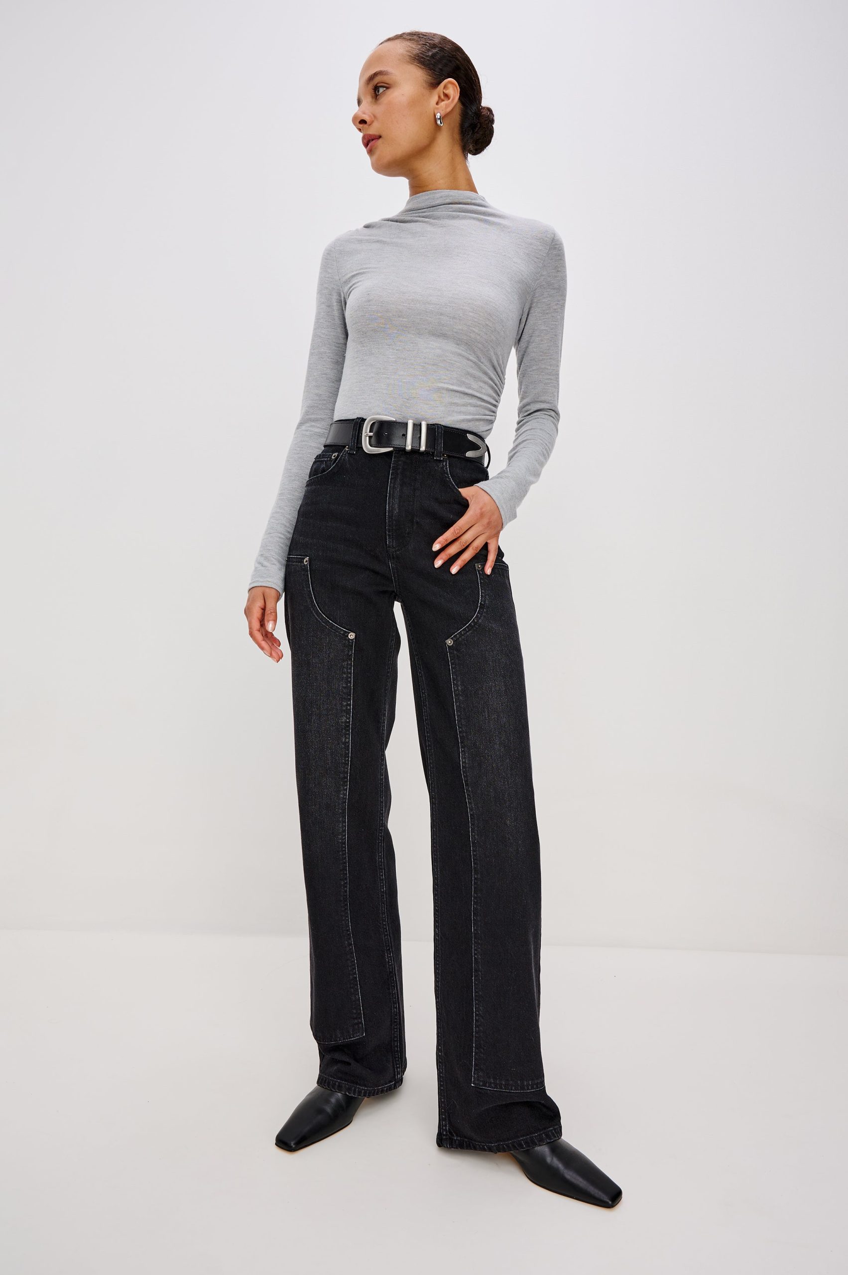 GETTY WORKWEAR WIDE LEG - ONYX - Image 4