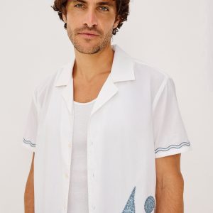 GIBSON SHIRT - WHITE SAIL HORIZON