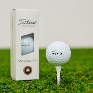 RAILS GOLF BALL 3 PACK - WHITE BLACK LOGO