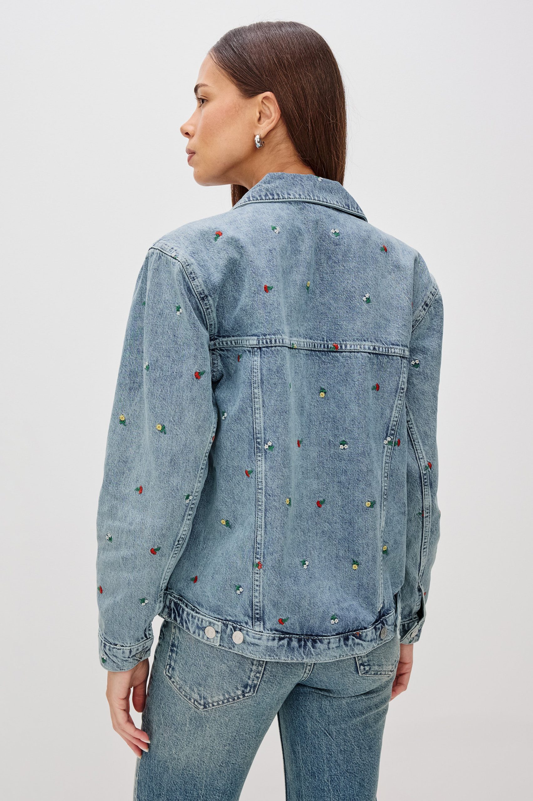 GROVE BOYFRIEND TRUCKER JACKET - FLOWER FIELD - Image 4