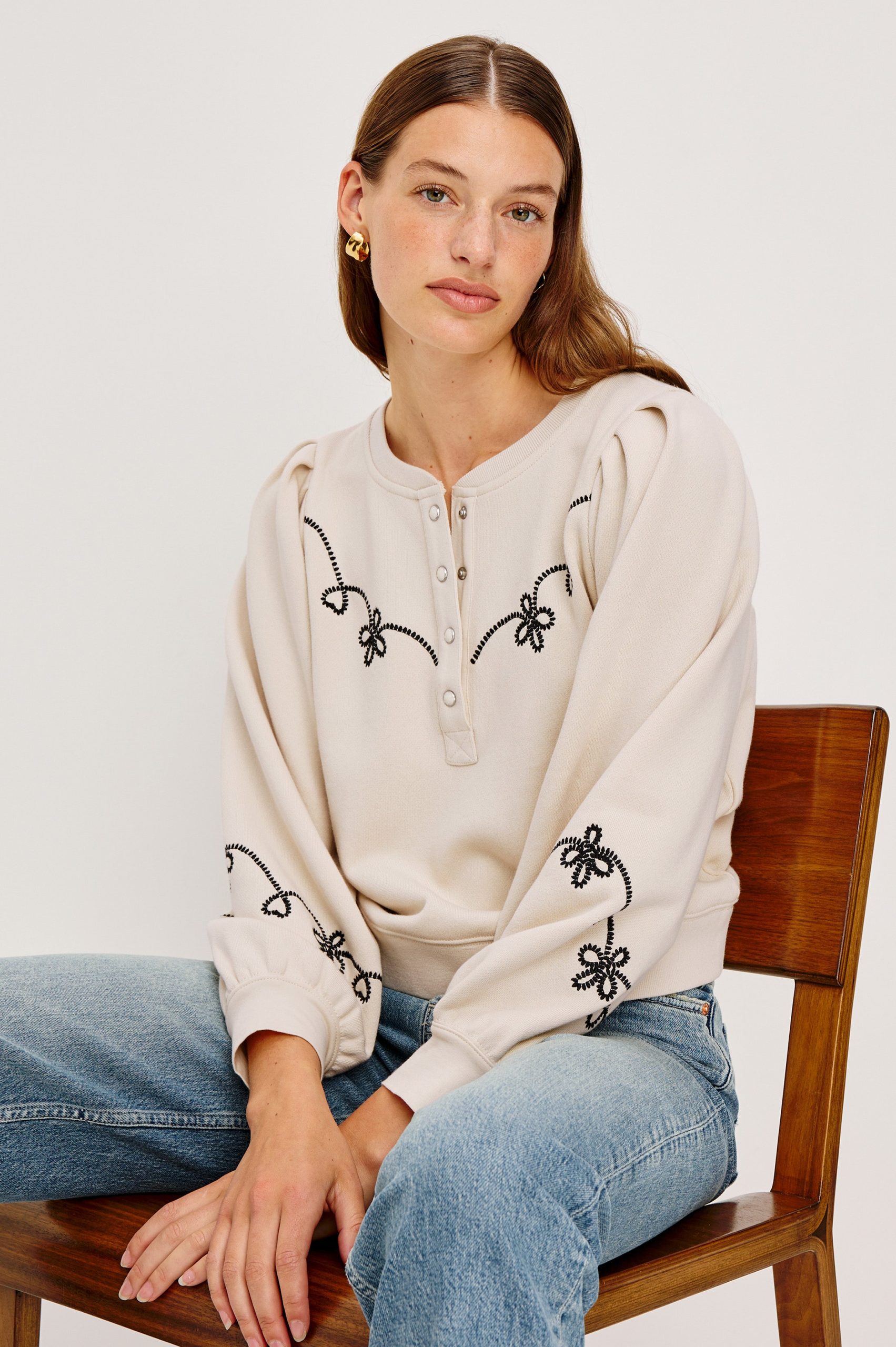 HANNE SWEATSHIRT - ECRU - Image 4