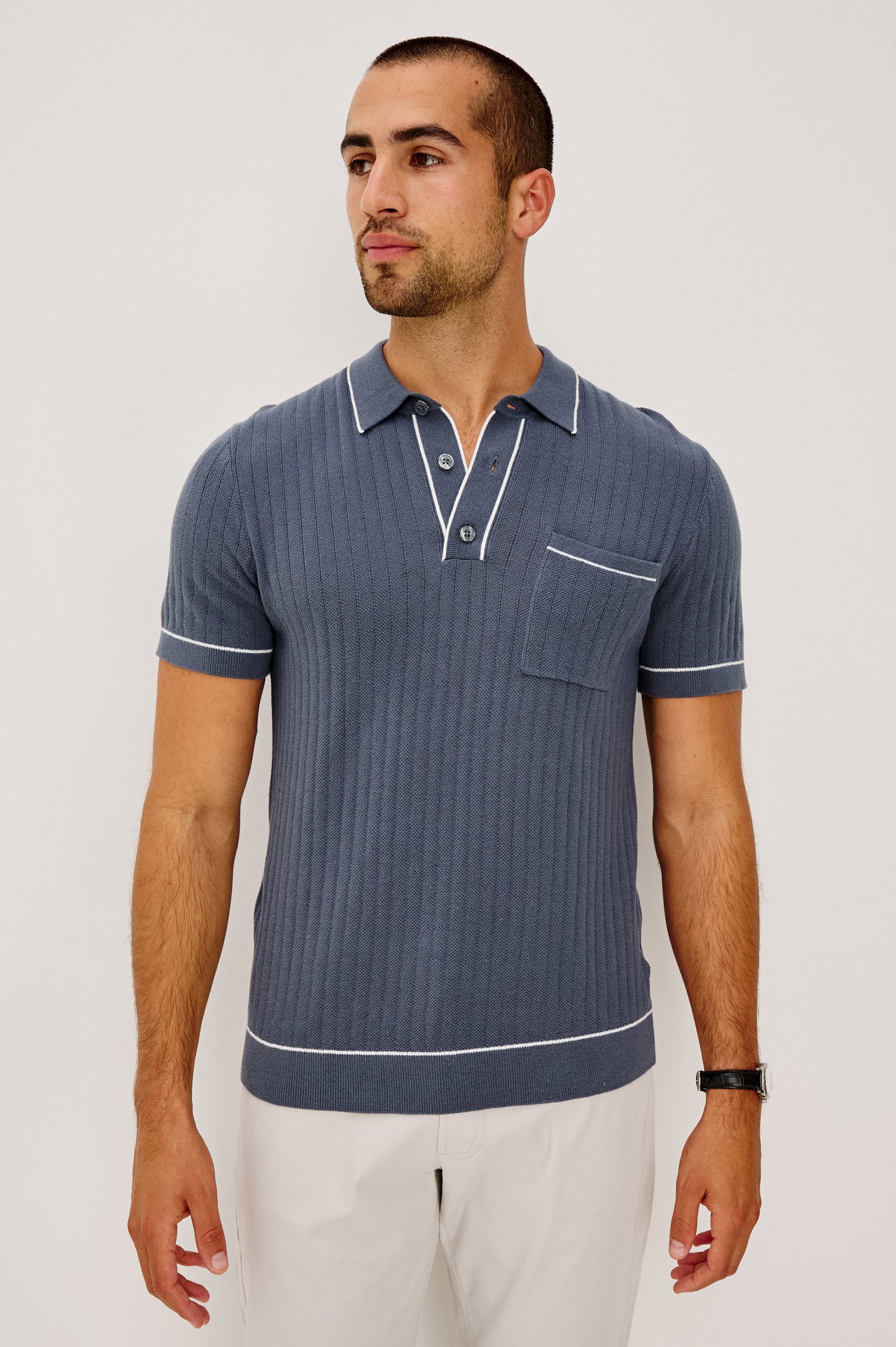 HARDY POLO SHIRT - FADED NAVY