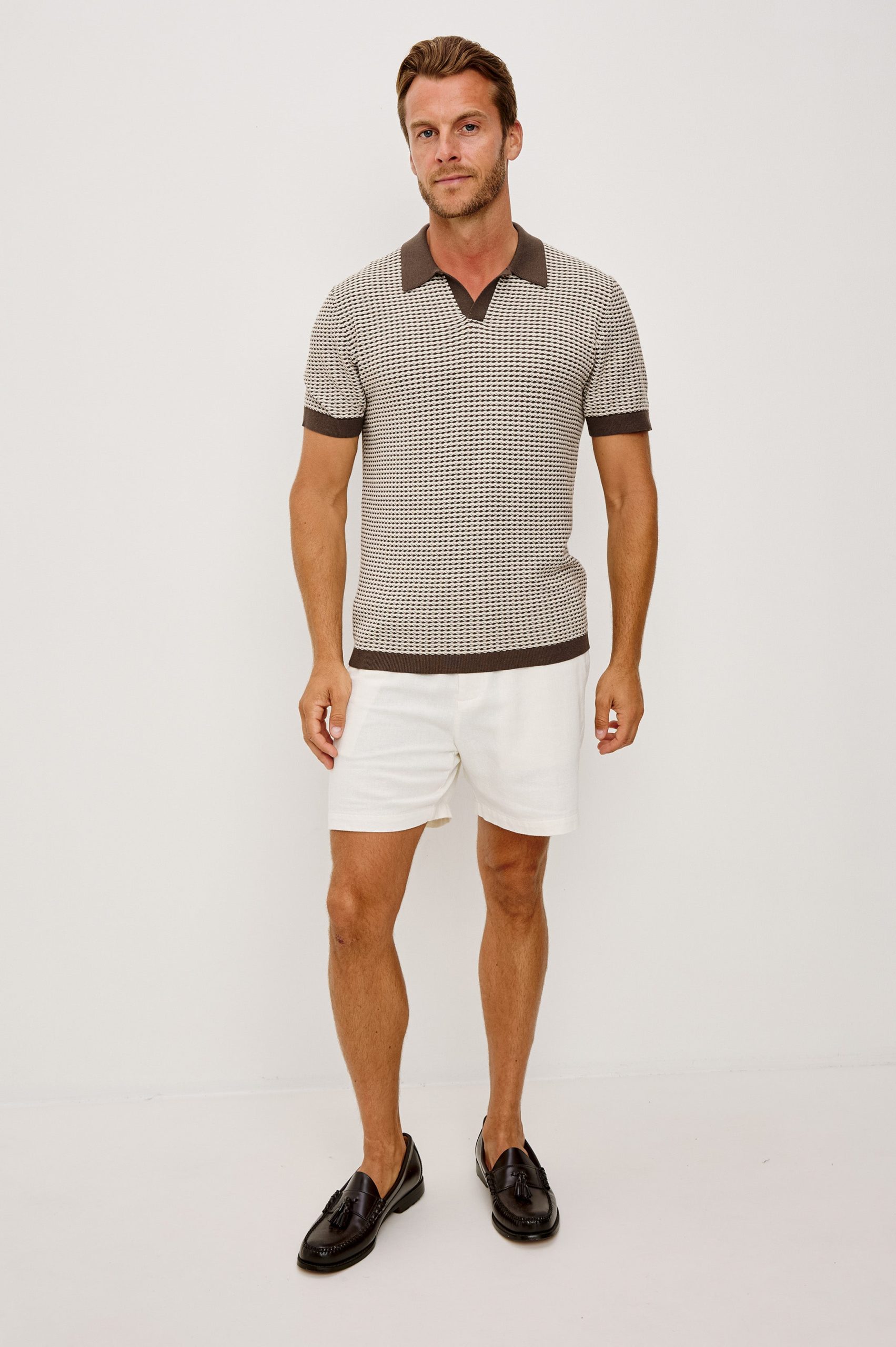 HAYDEN POLO SHIRT - OLIVE OAT RIPPLE - Image 3