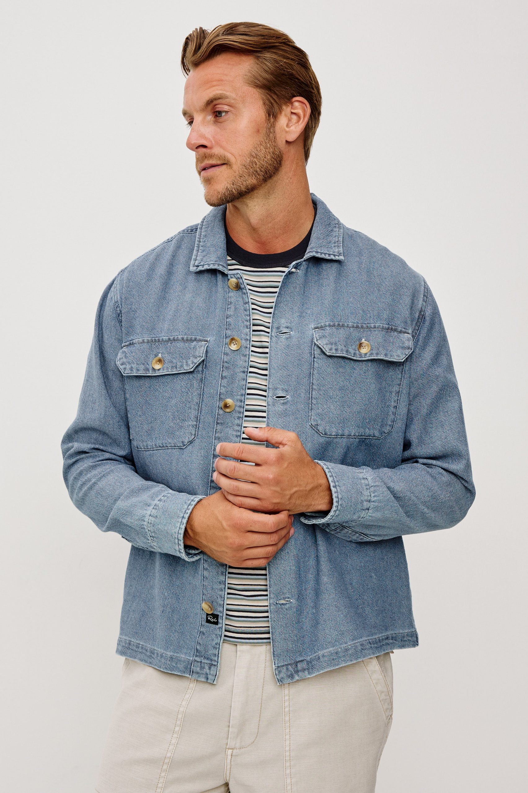 HAYES SHIRT - MEDIUM WASH INDIGO