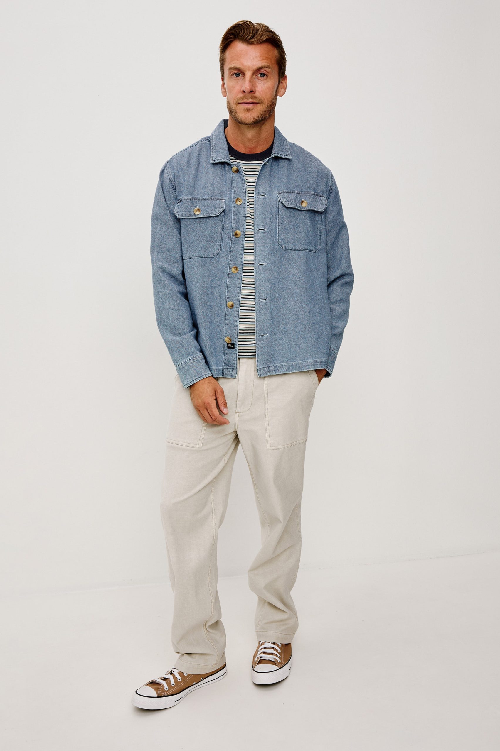 HAYES SHIRT - MEDIUM WASH INDIGO - Image 4