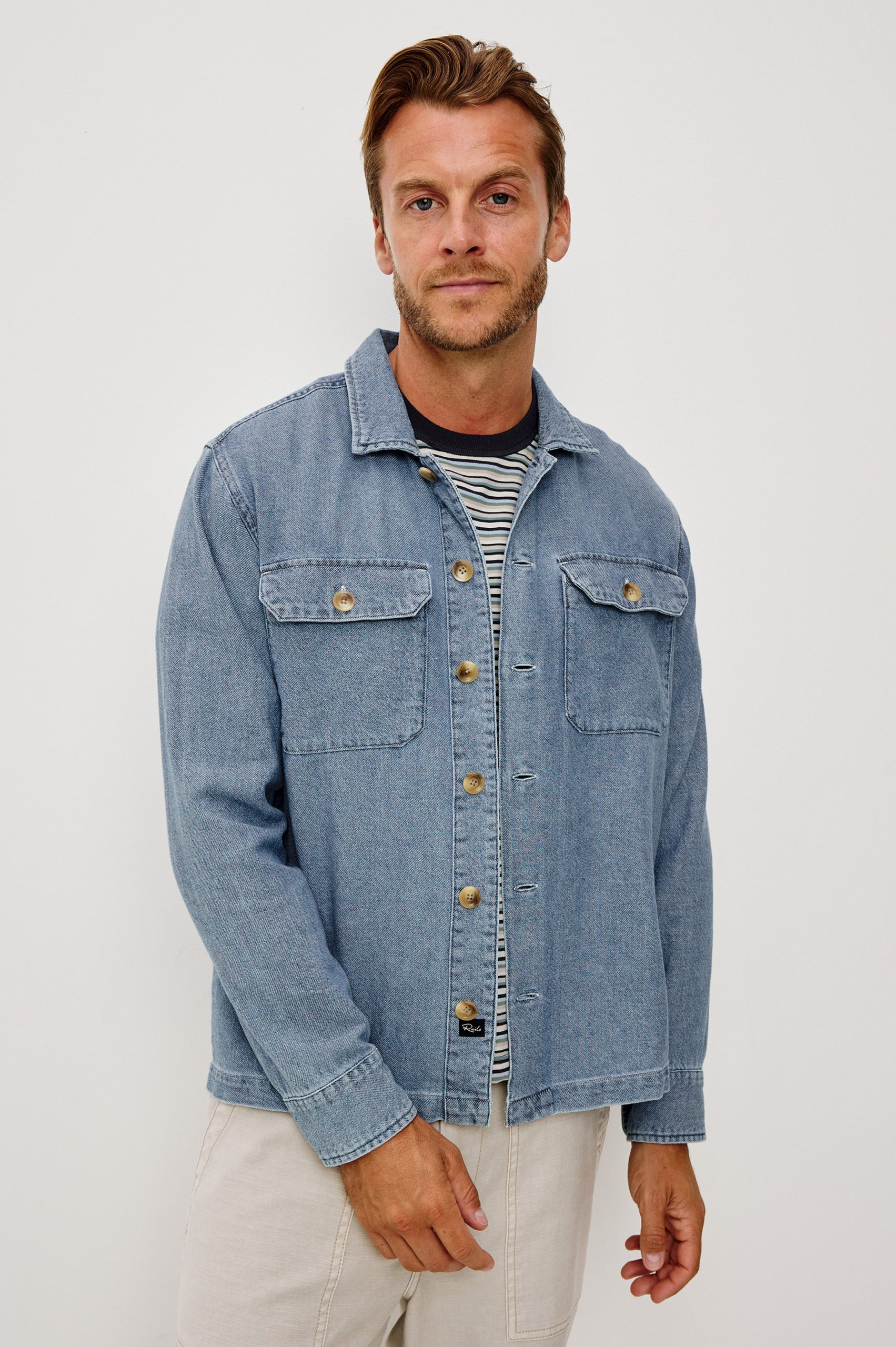 HAYES SHIRT - MEDIUM WASH INDIGO - Image 2