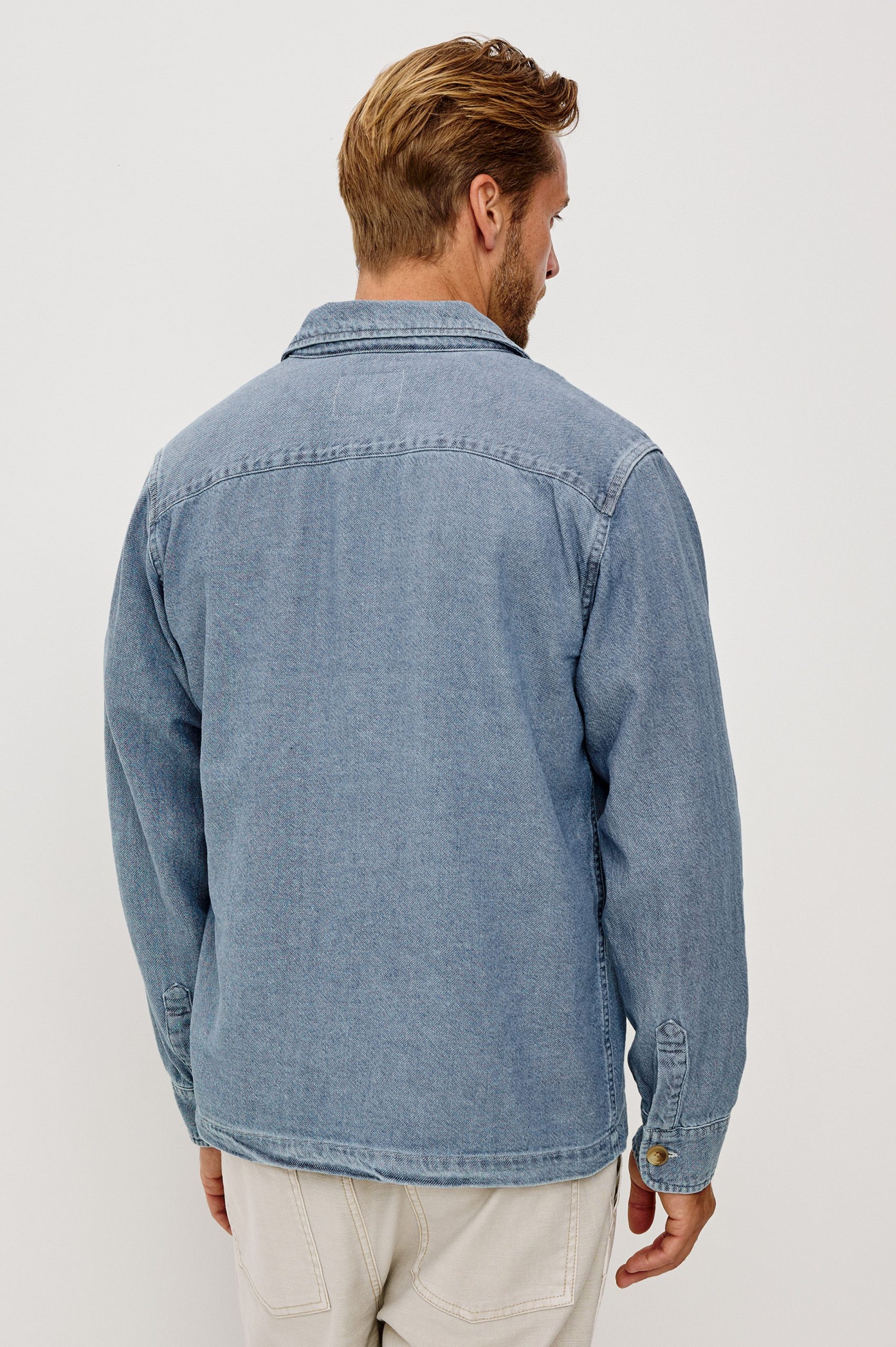 HAYES SHIRT - MEDIUM WASH INDIGO - Image 3