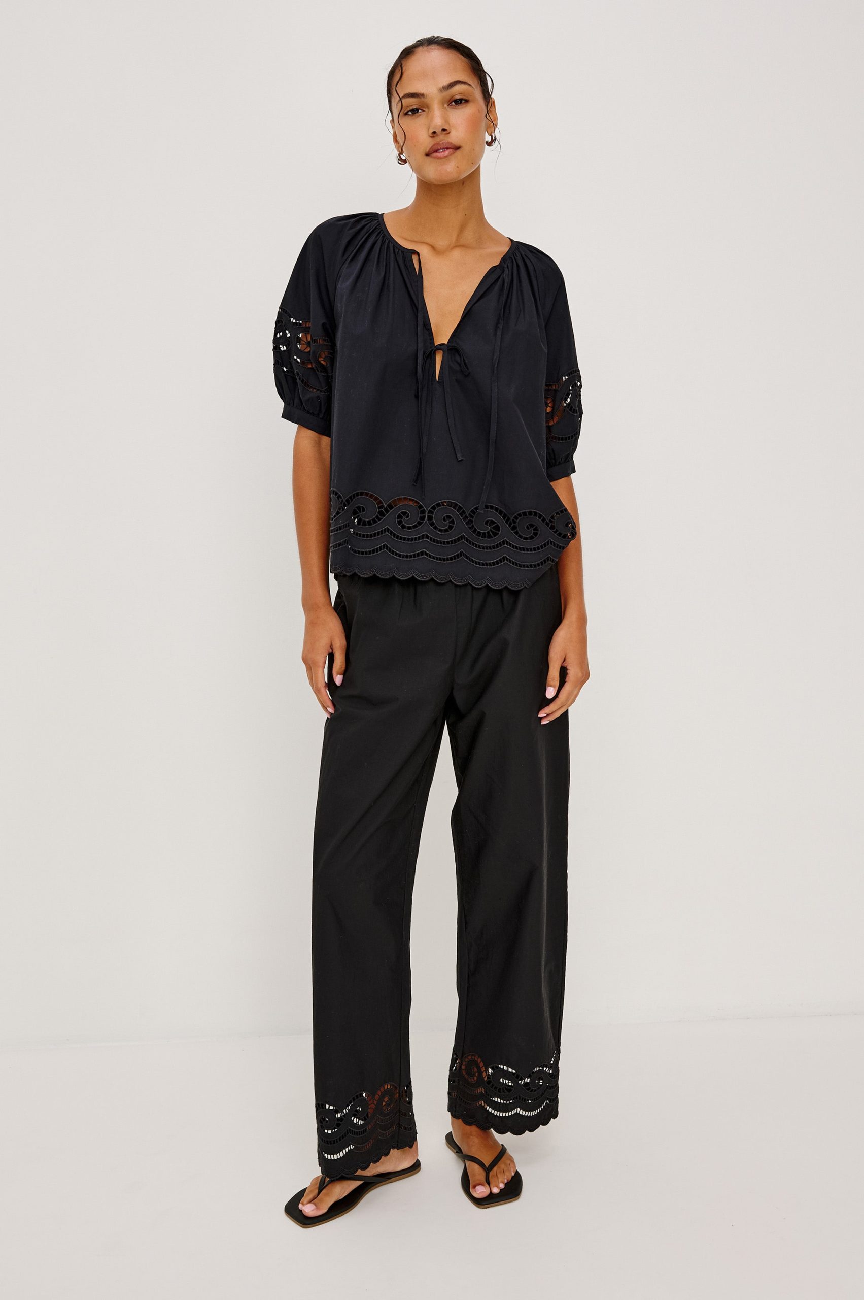 HENRIK PANT - BLACK EMBROIDERY - Image 4